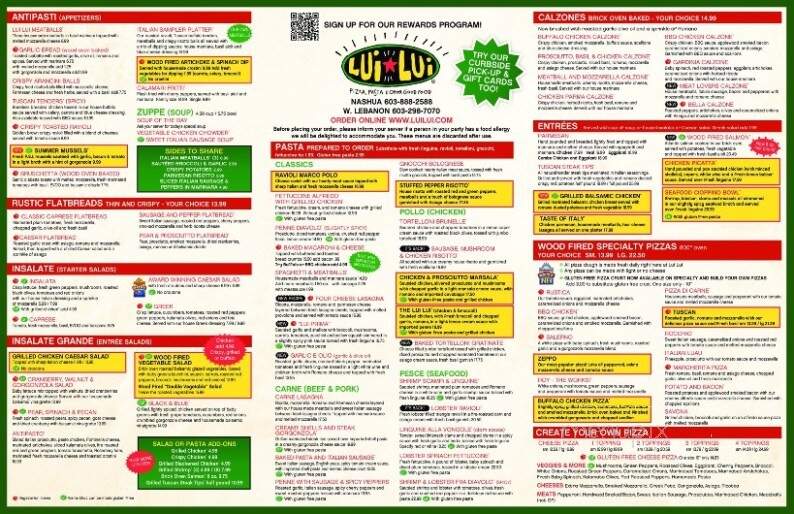 Lui Lui - West Lebanon, NH menu_pic