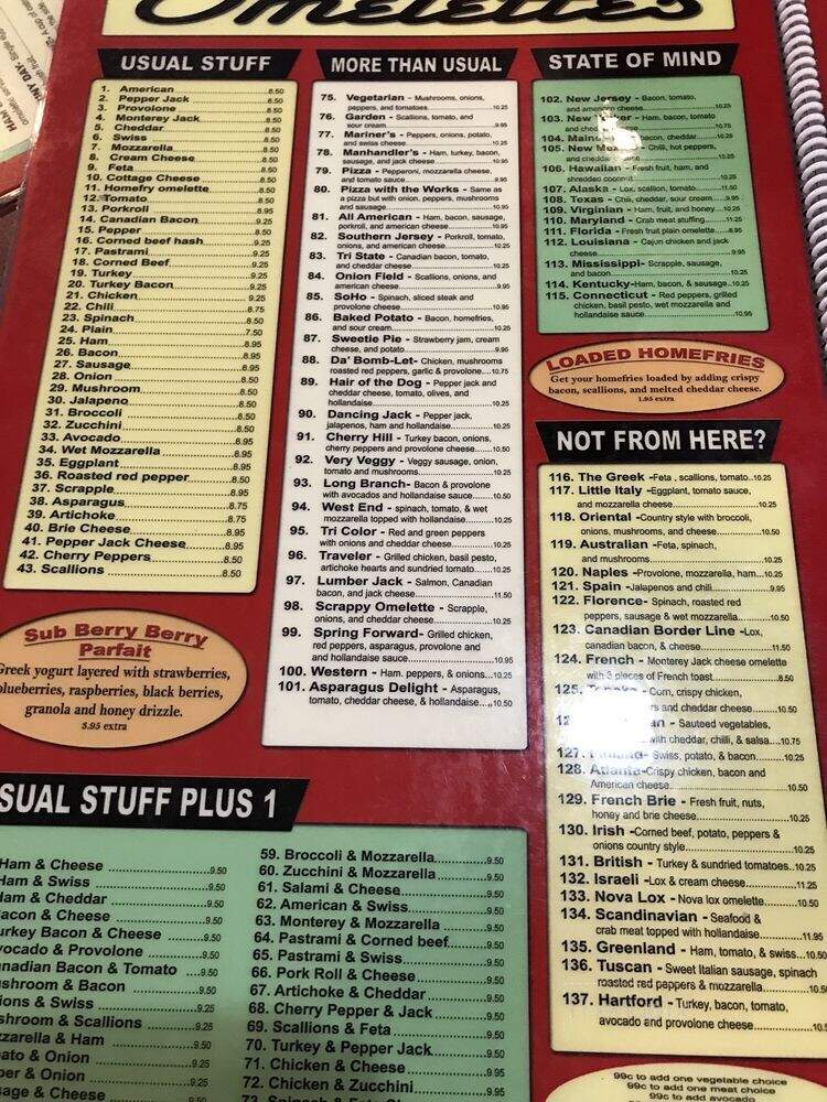Amy's Omelette House - Burlington, NJ menu_pic