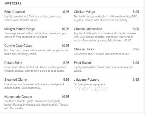 Van Auken's Inne - Thendara, NY menu_pic