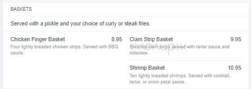 Van Auken's Inne - Thendara, NY menu_pic