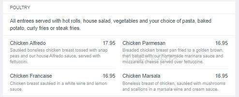 Van Auken's Inne - Thendara, NY menu_pic