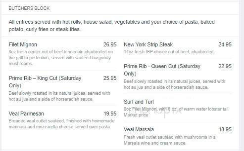 Van Auken's Inne - Thendara, NY menu_pic