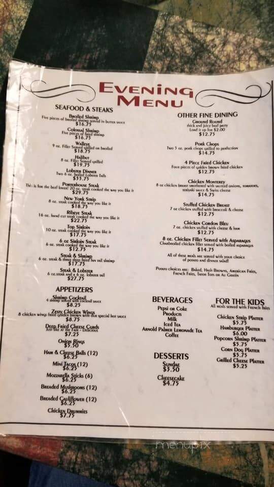 Norway House Motel & Restaurant - Bottineau, ND menu_pic