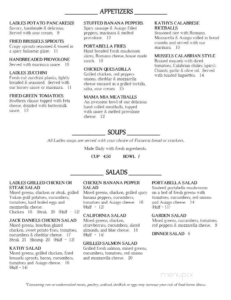 Ladles Of Springdale - Springdale, PA menu_pic