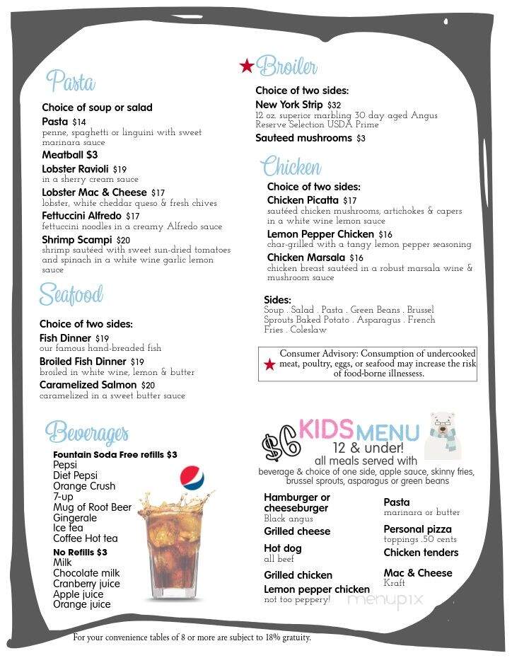 Middle Road Inn - Glenshaw, PA menu_pic
