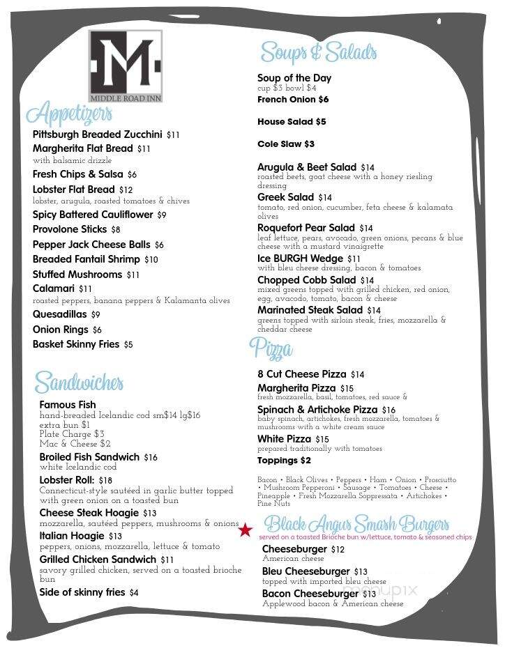 Middle Road Inn - Glenshaw, PA menu_pic