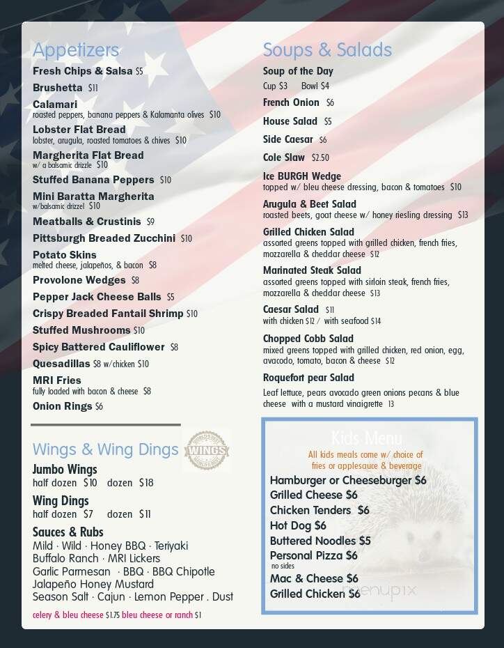 Middle Road Inn - Glenshaw, PA menu_pic