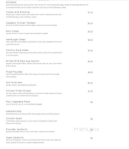 Southern Thyme Cafe - Greer, SC menu_pic