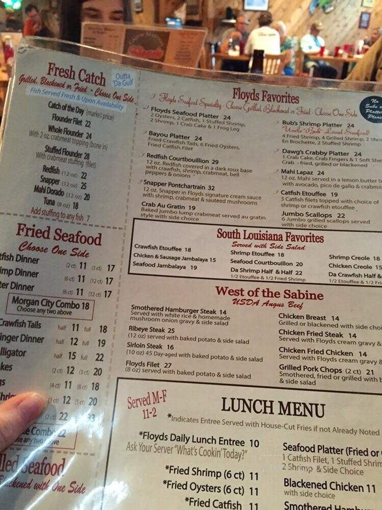 Floyd's Cajun Seafood's - Beaumont, TX menu_pic