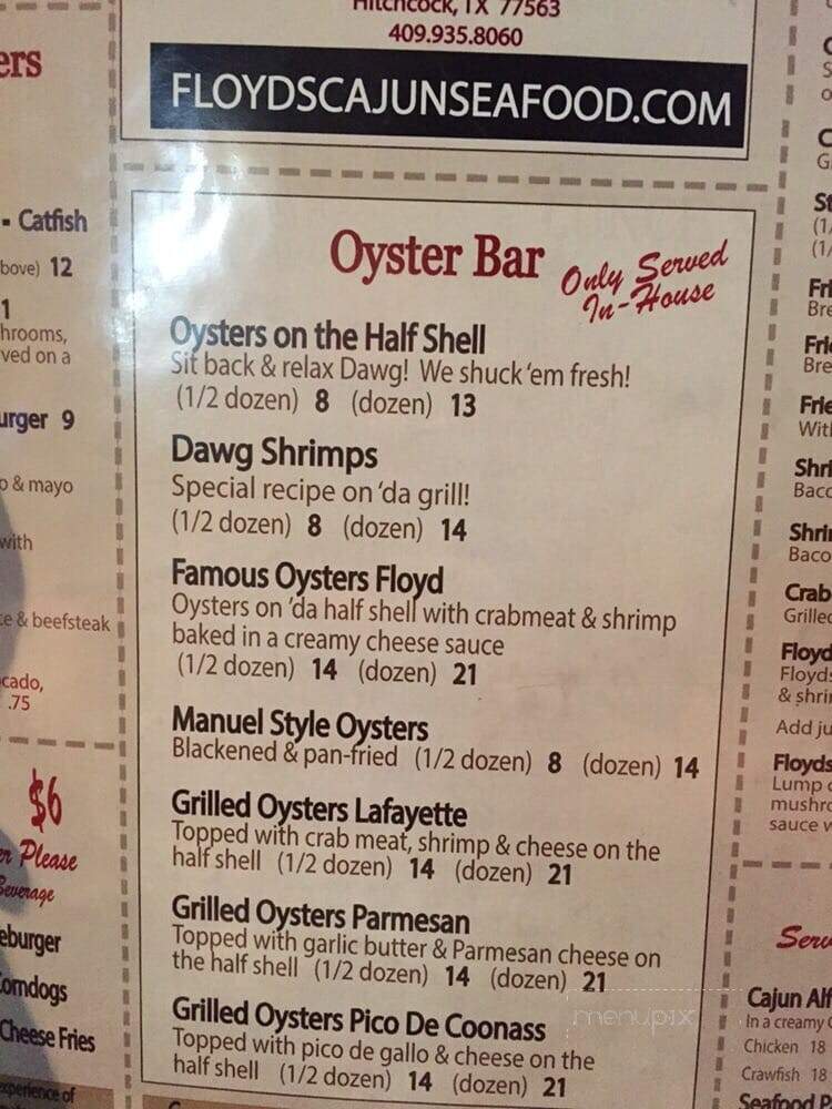 Floyd's Cajun Seafood's - Beaumont, TX menu_pic