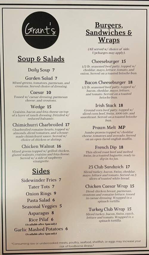 Monticello Hotel - Longview, WA menu_pic