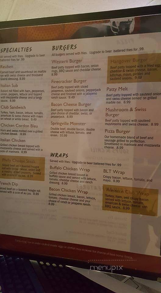 Memories - Plover, WI menu_pic