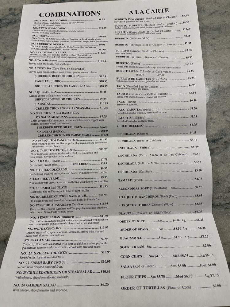El Toreo Far West - Quartz Hill, CA menu_pic
