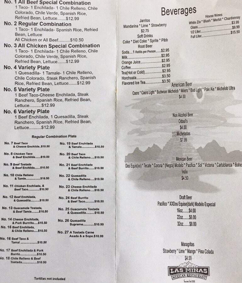 Las Minas Mexican Restaurant - Pine Grove, CA menu_pic