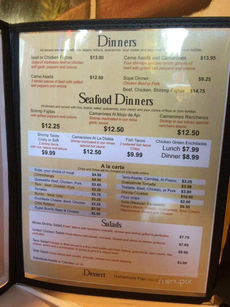 Las Minas Mexican Restaurant - Pine Grove, CA menu_pic