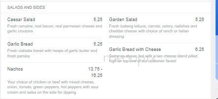 Formaggio's Pie Shack - London, ON menu_pic