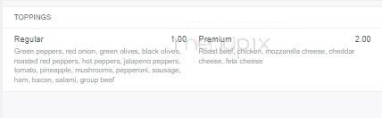 Formaggio's Pie Shack - London, ON menu_pic