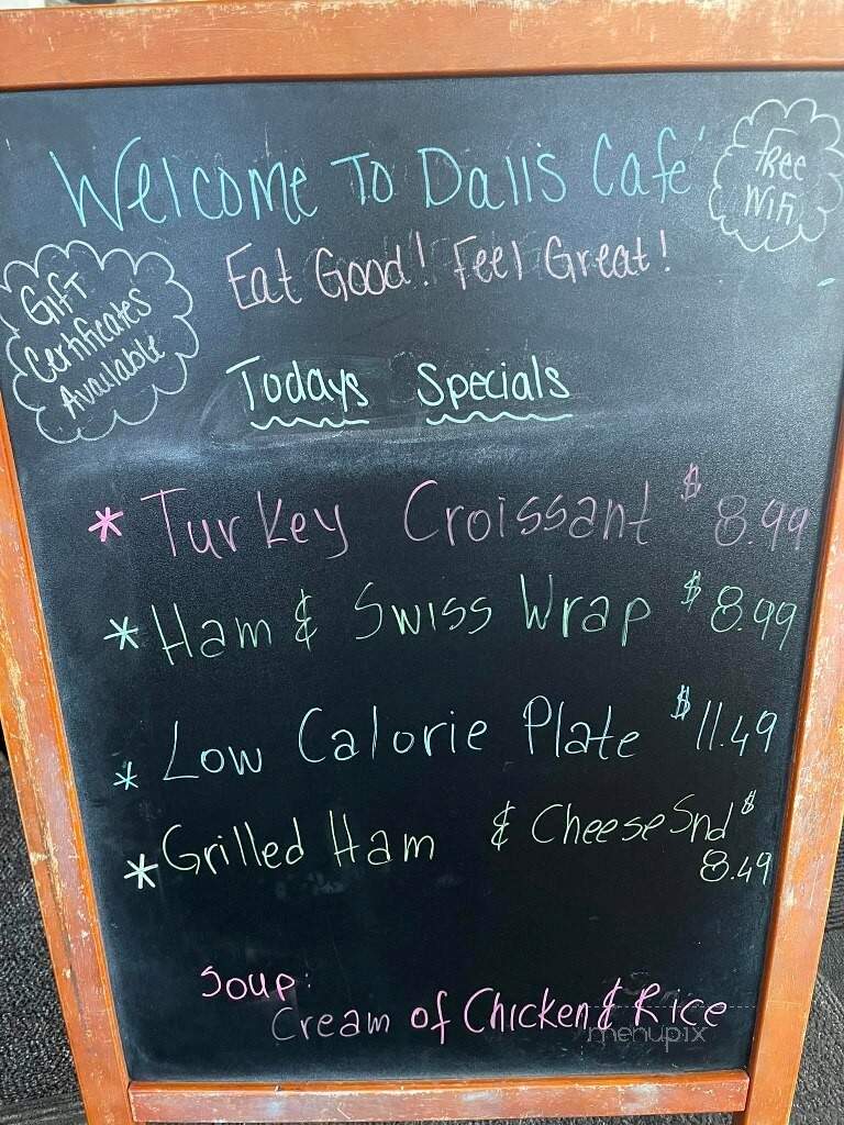 Dali's Cafe - Manitowoc, WI menu_pic