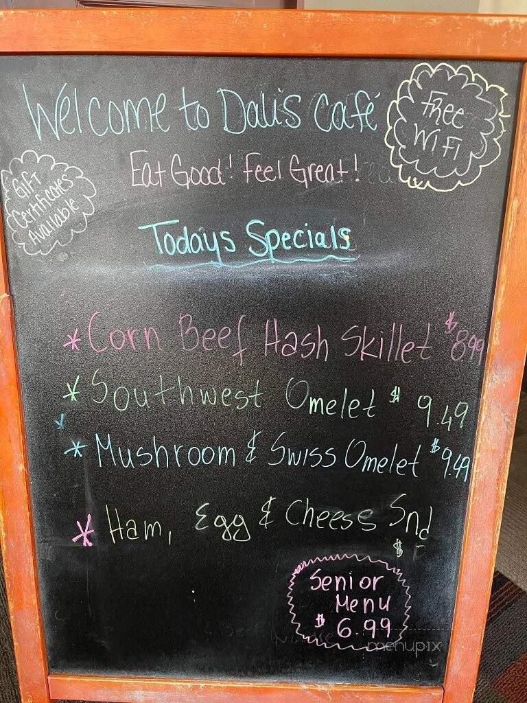 Dali's Cafe - Manitowoc, WI menu_pic