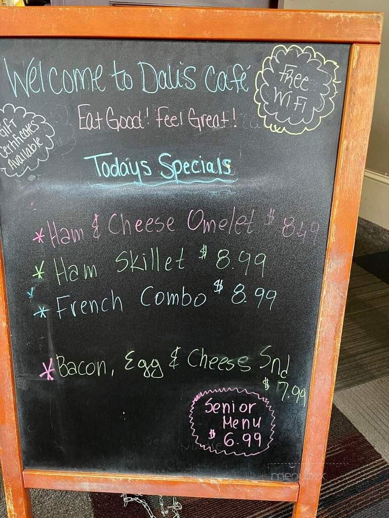 Dali's Cafe - Manitowoc, WI menu_pic