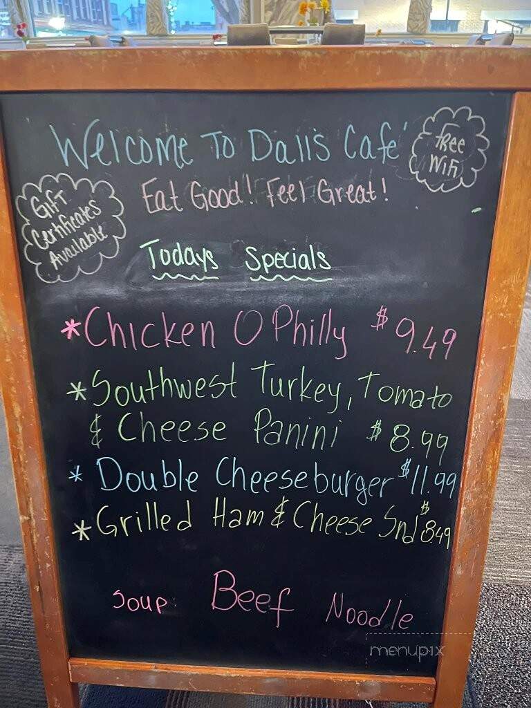 Dali's Cafe - Manitowoc, WI menu_pic