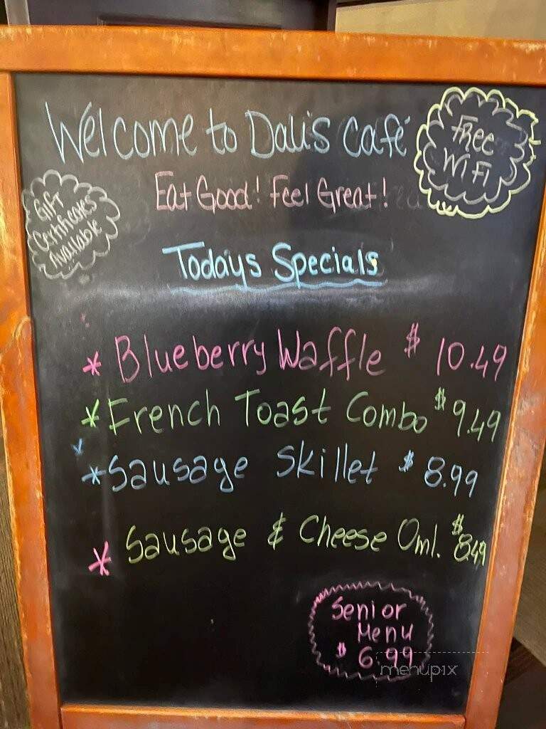 Dali's Cafe - Manitowoc, WI menu_pic