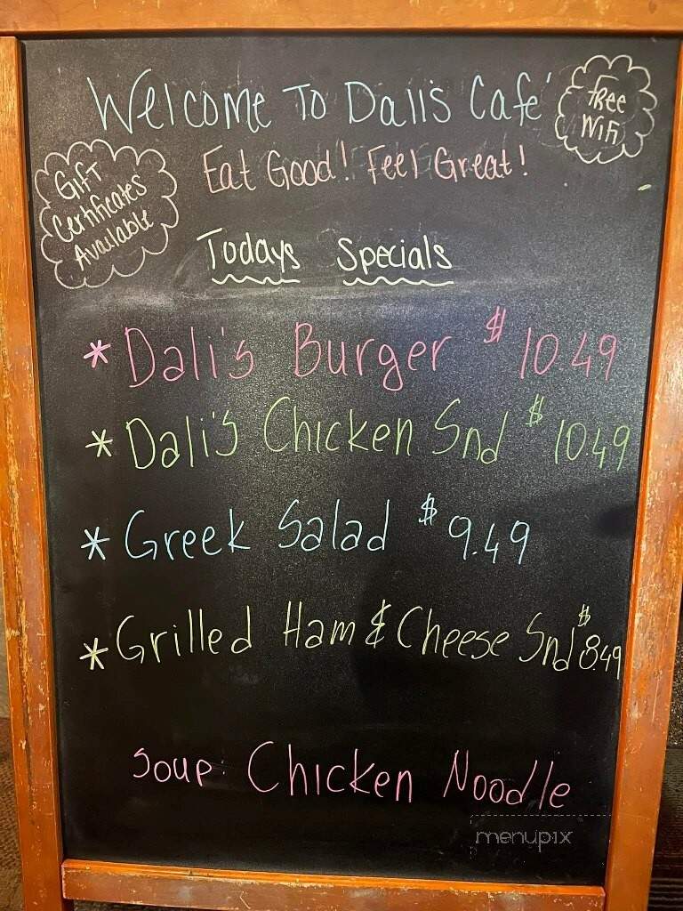 Dali's Cafe - Manitowoc, WI menu_pic