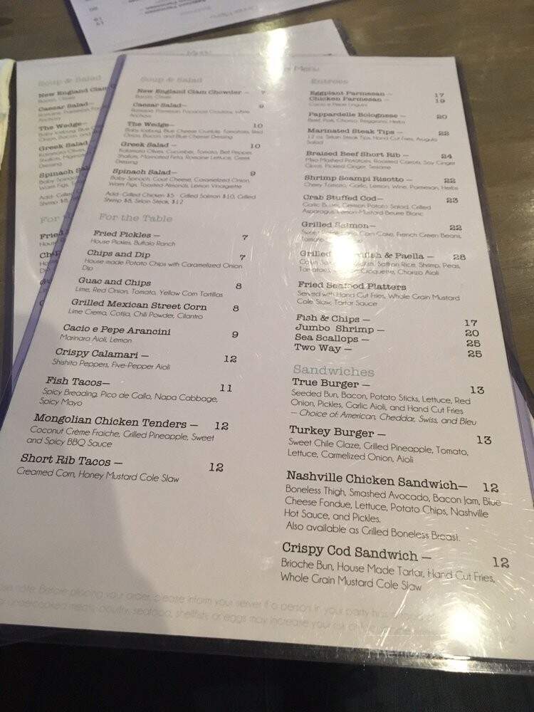 True North Kitchen + Bar - North Weymouth, MA menu_pic