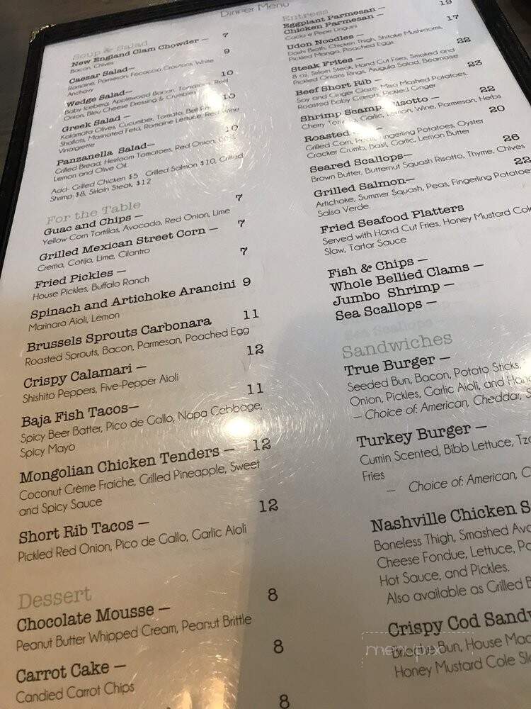 True North Kitchen + Bar - North Weymouth, MA menu_pic