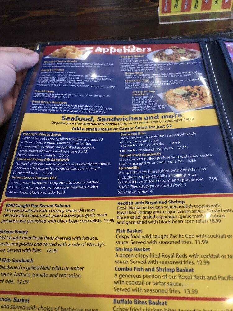 Woody's Roadside - Biloxi, MS menu_pic