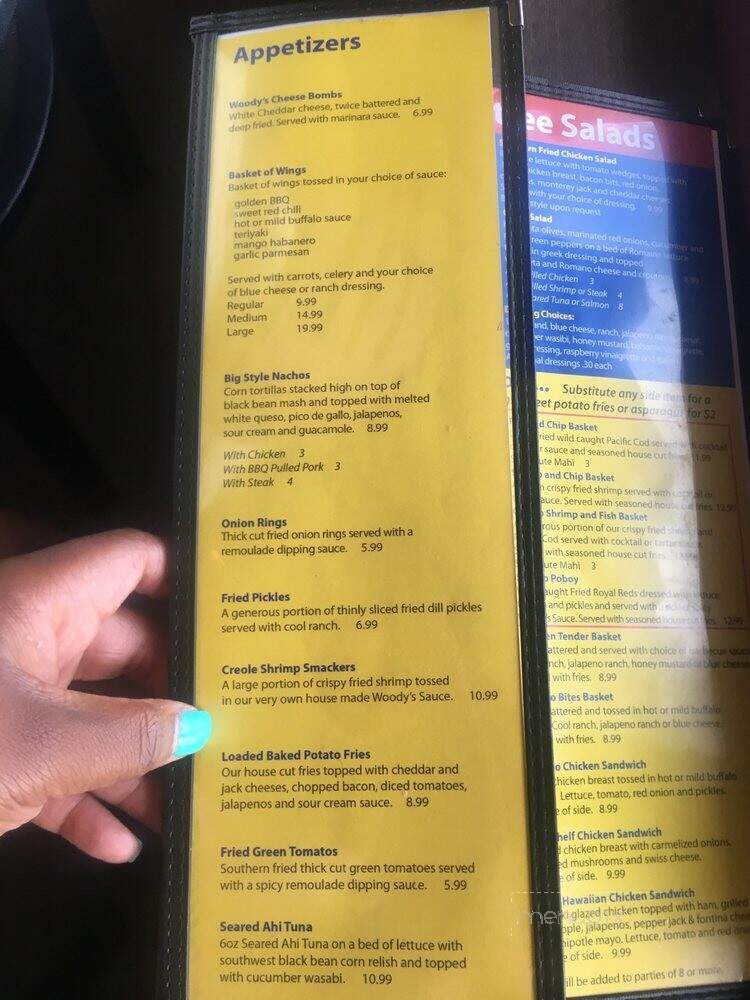 Woody's Roadside - Biloxi, MS menu_pic