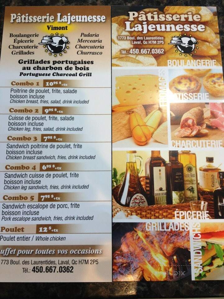 Patisserie Lajeunesse Vimont - Laval, QC menu_pic