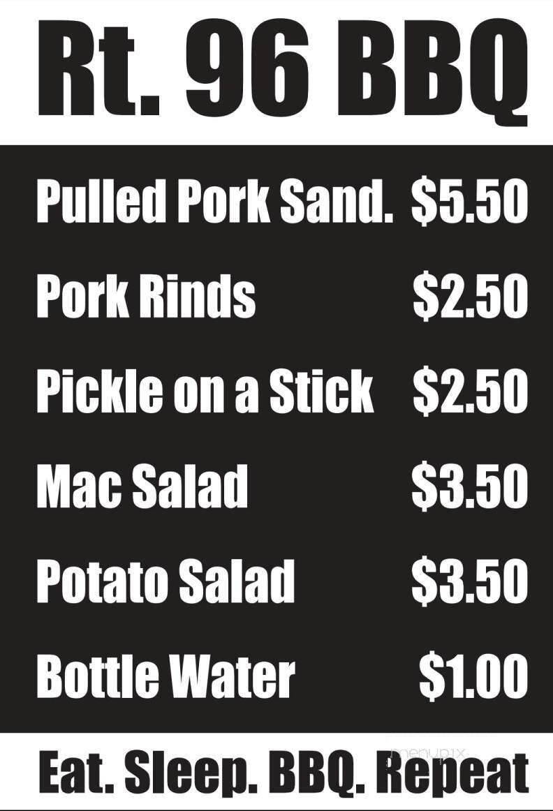 Route 96 BBQ - Victor, NY menu_pic