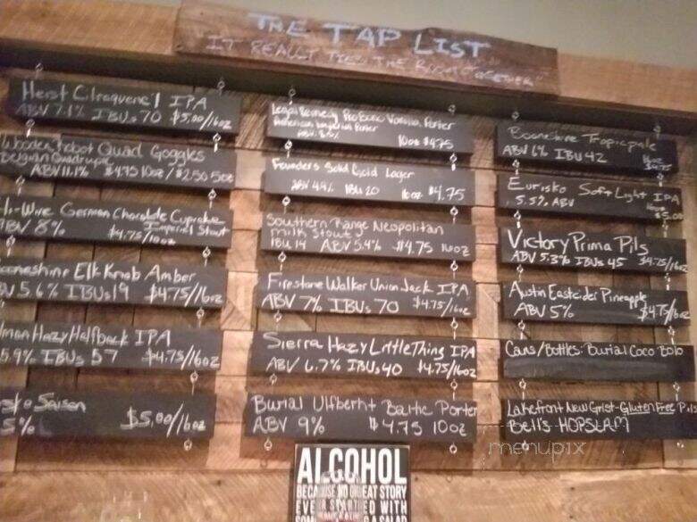 Liquid Roots Brewing Project - Lenoir, NC menu_pic
