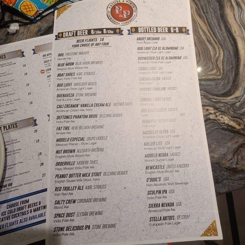 Patties & Pints - Valley Center, CA menu_pic