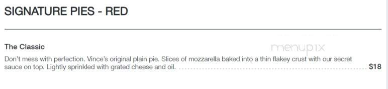 Vince's Pizzeria and Taproom - Newtown, PA menu_pic