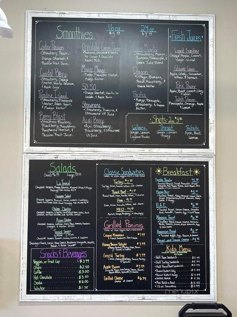The Berry Bar - Cedar City, UT menu_pic
