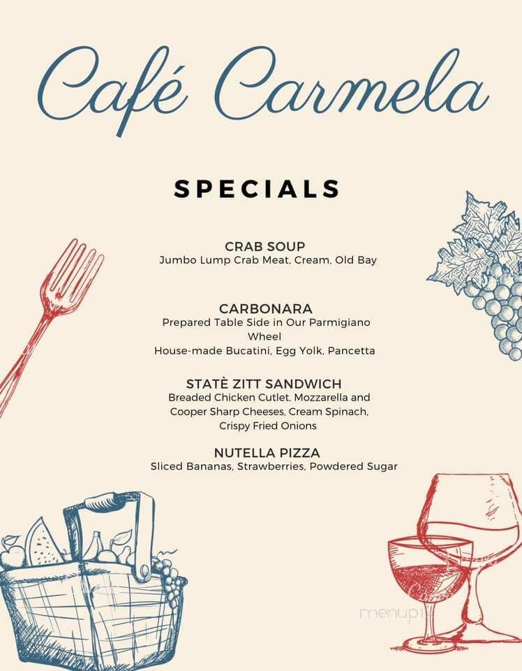 Cafe Carmela - Philadelphia, PA menu_pic