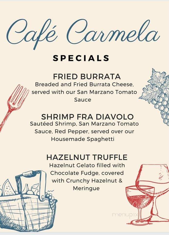 Cafe Carmela - Philadelphia, PA menu_pic