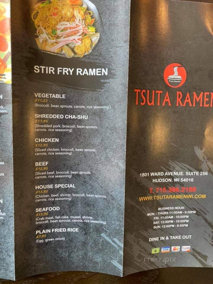 Tsuta Ramen - Hudson, WI menu_pic