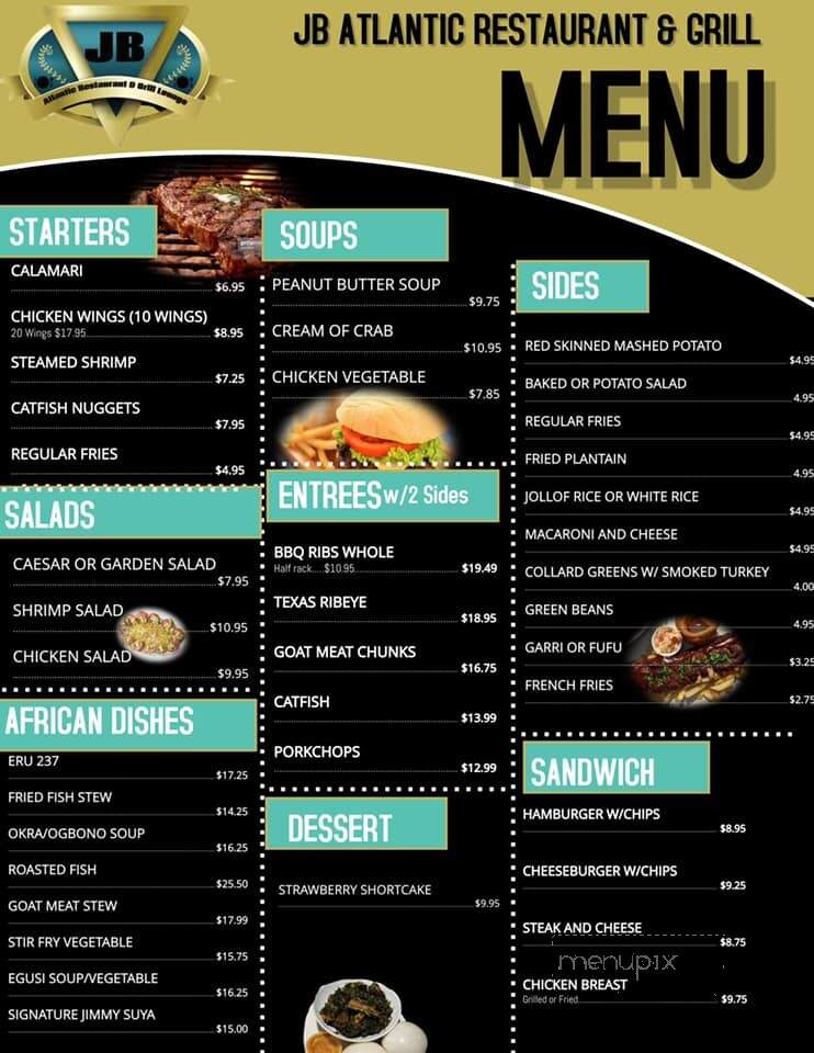 JB Atlantic Restaurant and Grill - Laurel, MD menu_pic