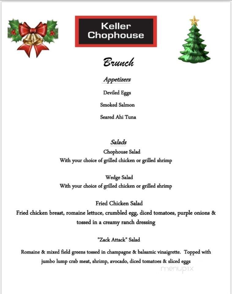 Keller Chophouse - Keller, TX menu_pic