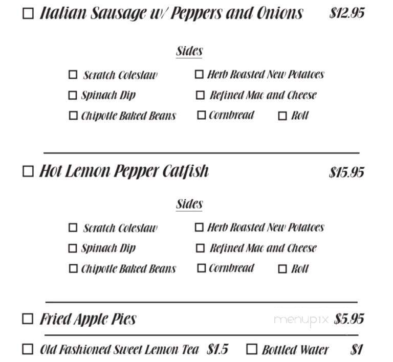 Refined To Go - Helena, AL menu_pic