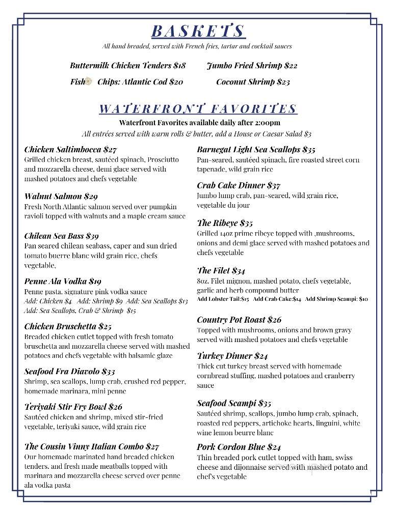 The Waterfront - Forked River, NJ menu_pic