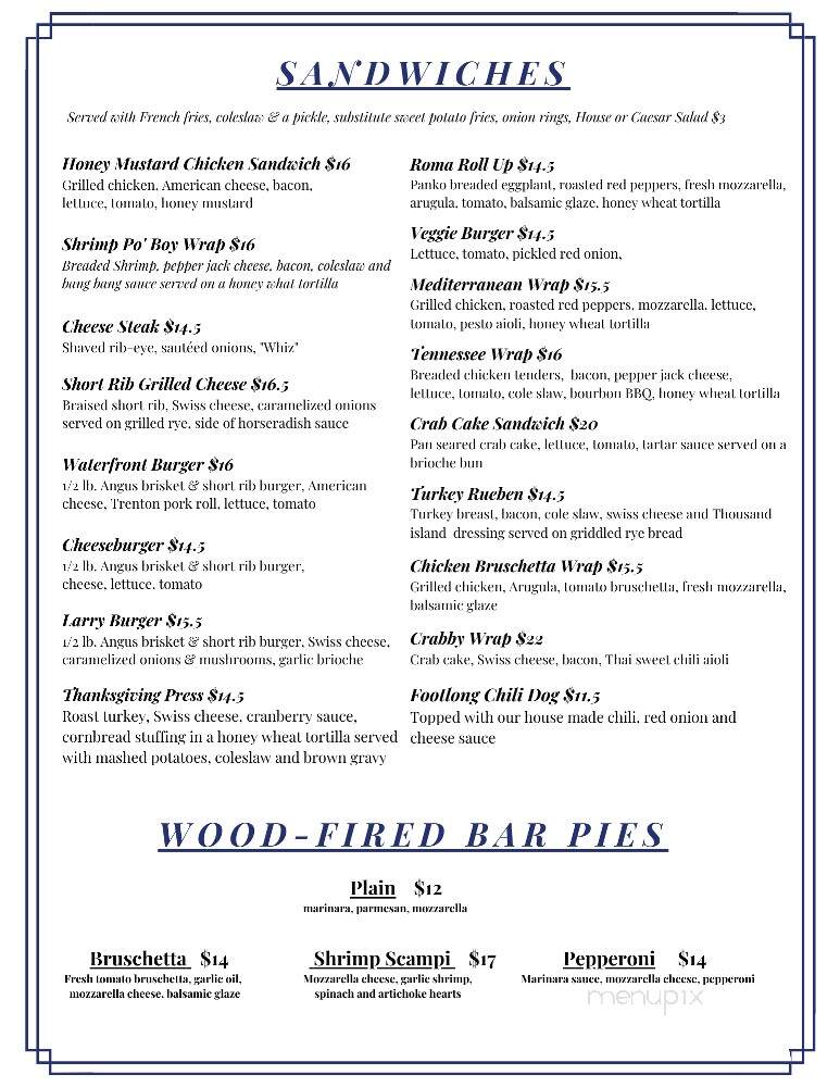 The Waterfront - Forked River, NJ menu_pic