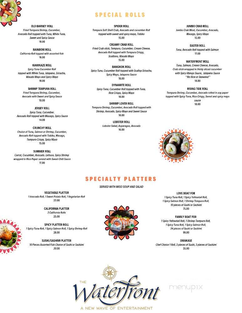The Waterfront - Forked River, NJ menu_pic