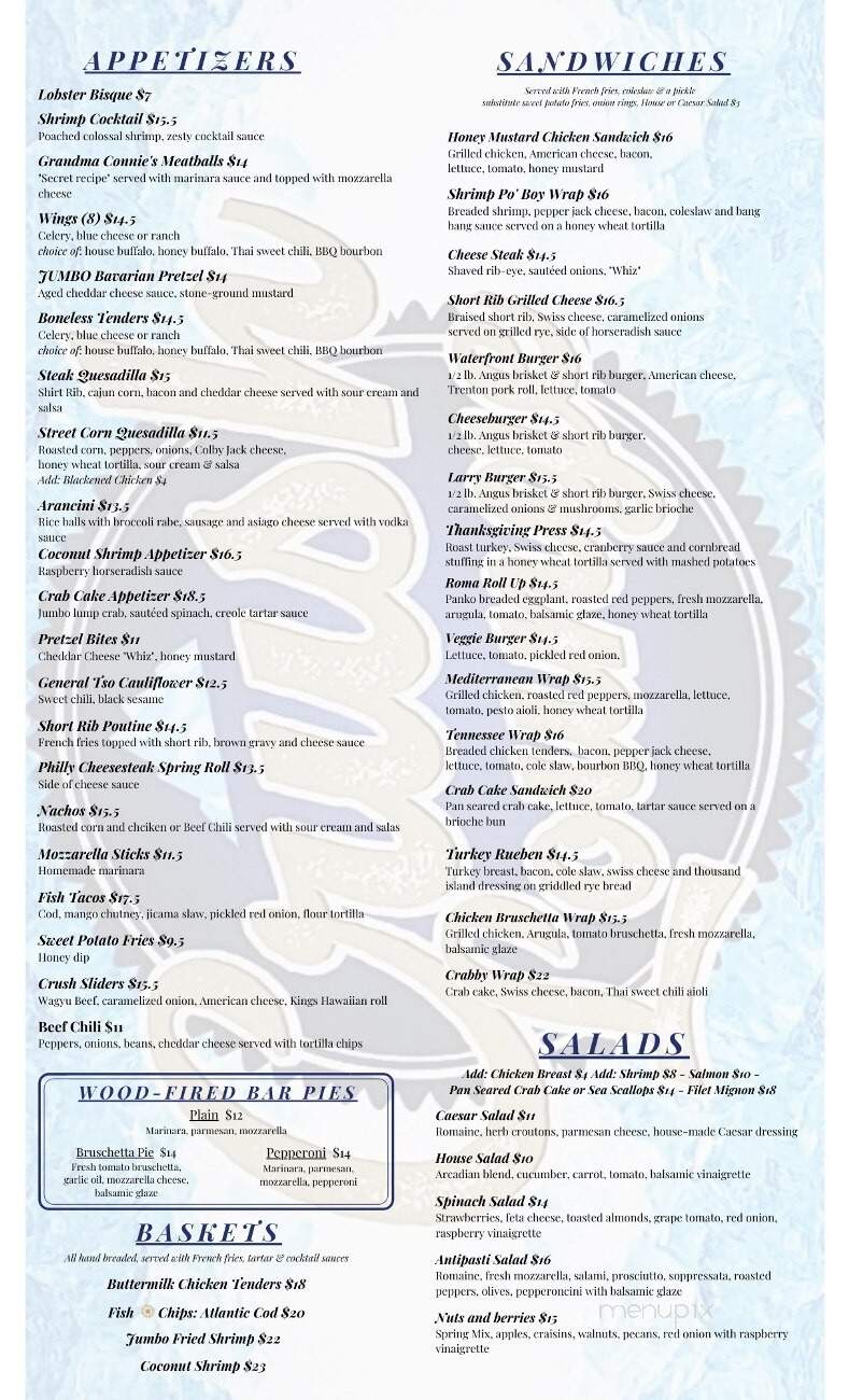 The Waterfront - Forked River, NJ menu_pic