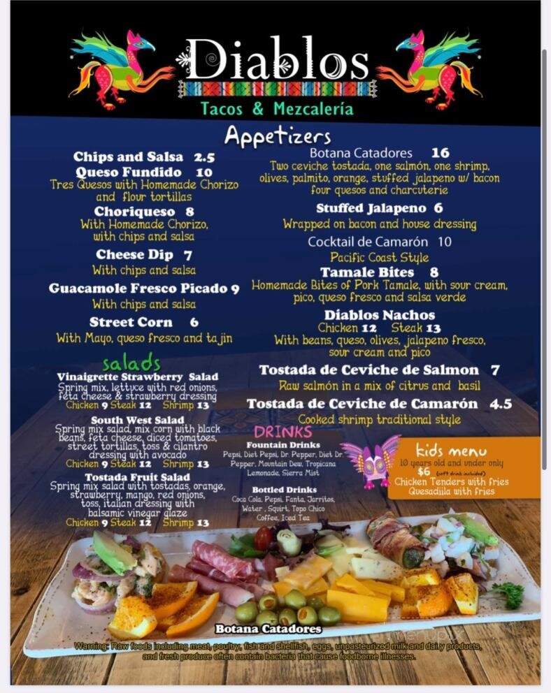 Diablos Tacos & Mezcaleria - Conway, AR menu_pic