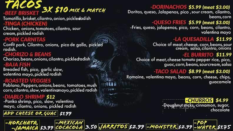 Mikey's Taco Shop - Calgary, AB menu_pic