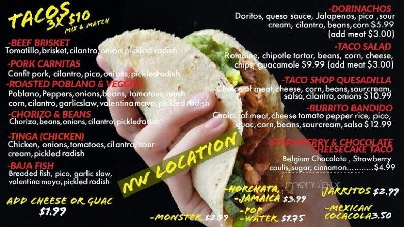 Mikey's Taco Shop - Calgary, AB menu_pic